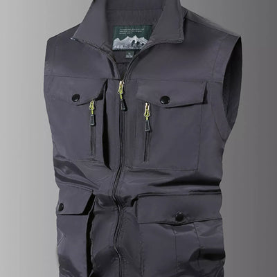 Men's Plus Size Multi-Pocket Outdoor Vest