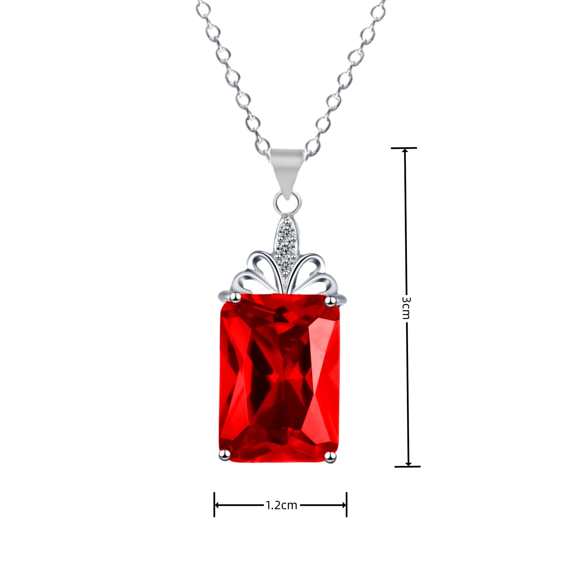 Geometric Gemstone Pendant with 18K Gold Plating