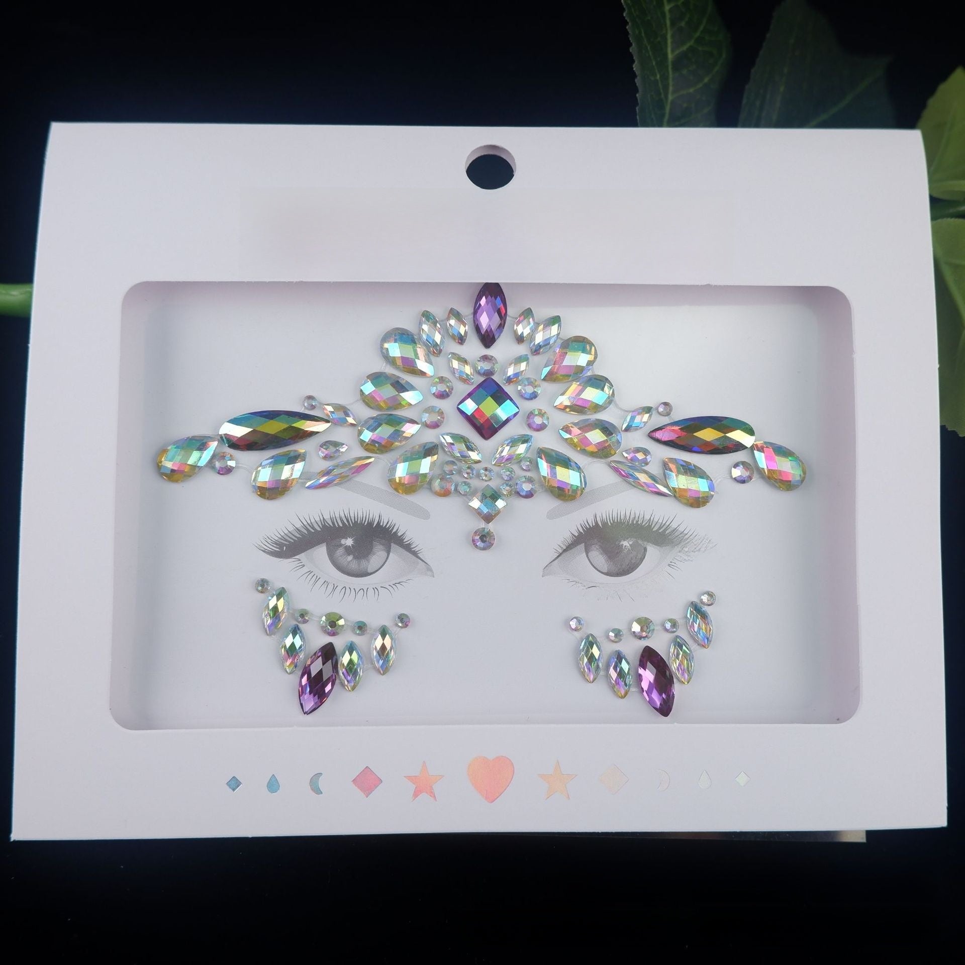 Acrylic diamond makeup face stickers