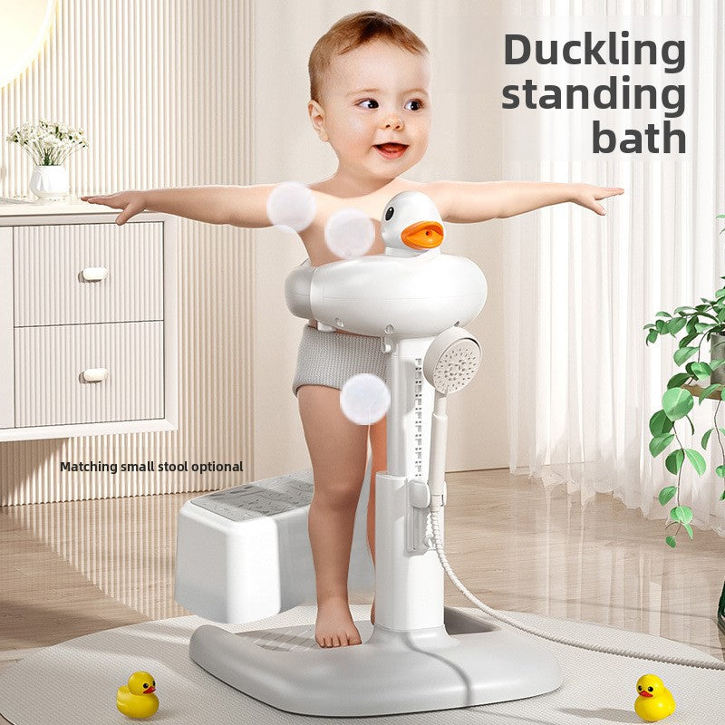 Adjustable Baby Bath Stand with Stool