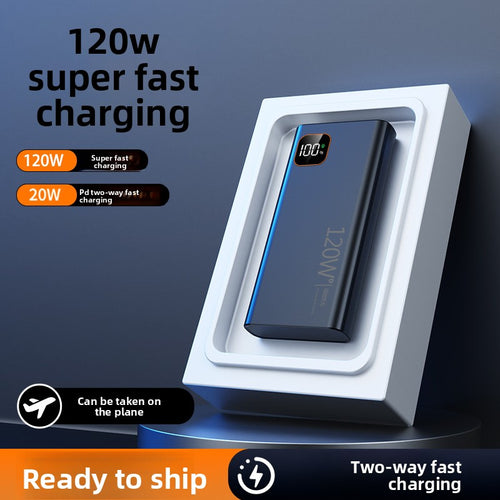 120W Super Fast Charging Power Bank 30000mAh Portable Mobile Battery Pack