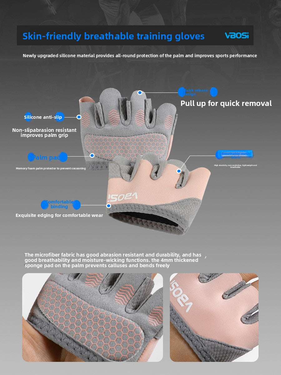 Gants de sport de fitness à demi-doigts