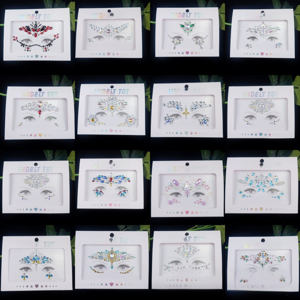 Acrylic diamond makeup face stickers
