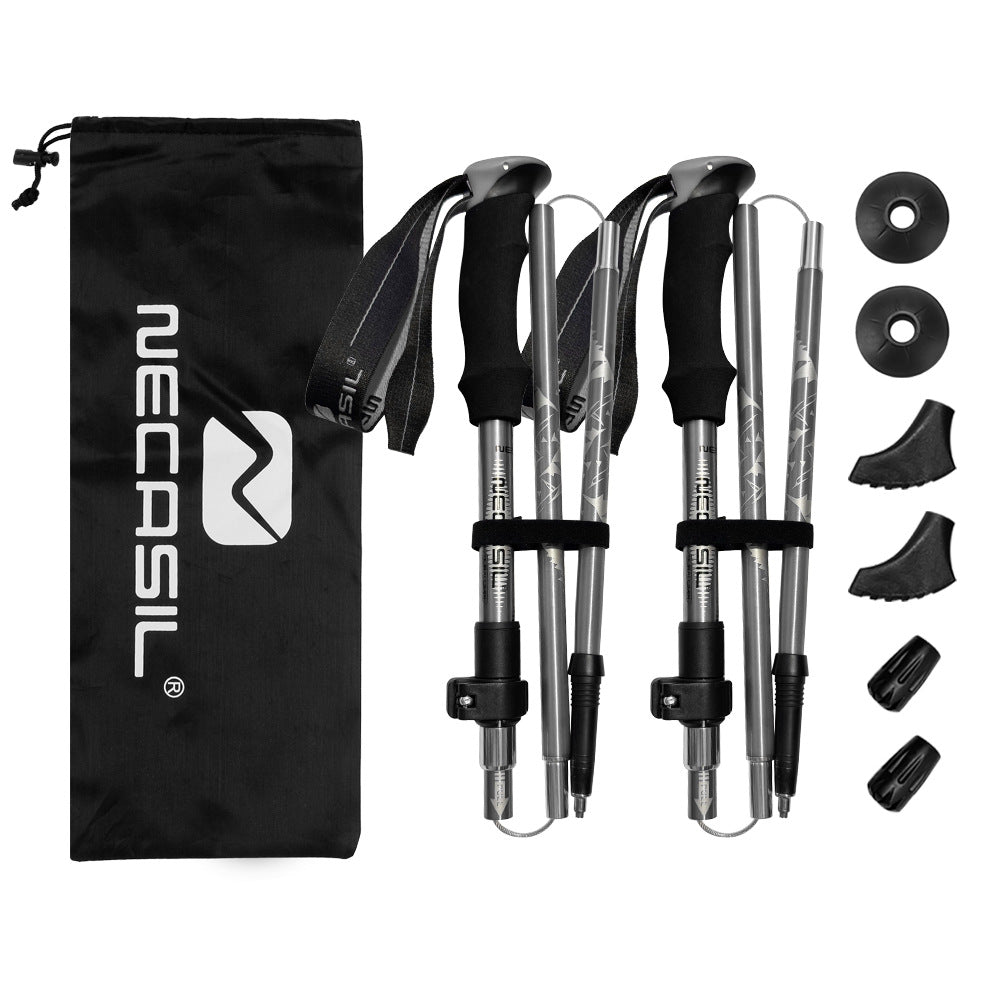 Outdoor hiking aluminum alloy trekking pole