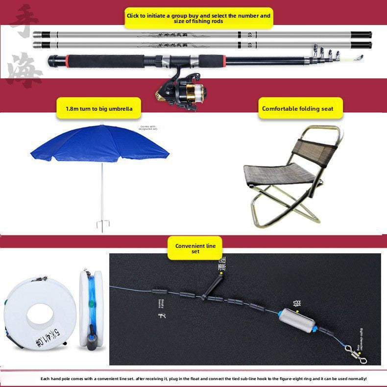 Complete Fishing Rod Set with Accessories