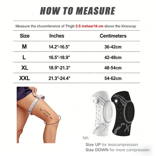 Adjustable Compression Knee Support with Patella Gel