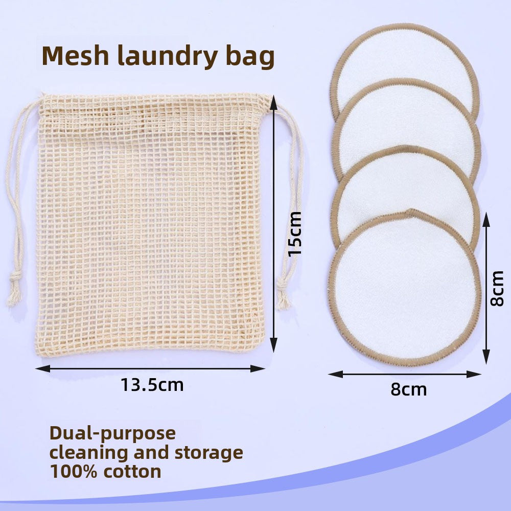 Bamboo fiber makeup remover pad