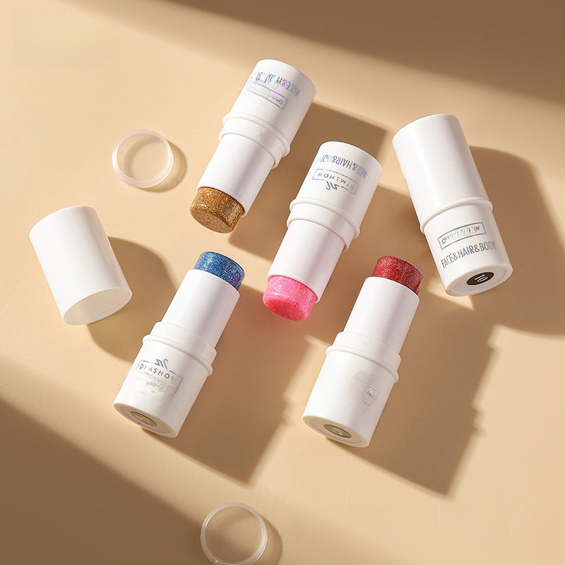 8-Color Shimmer Makeup Stick for Face and Body