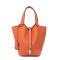 Genuine Leather Bucket Bag with Gold Silver Buckles
