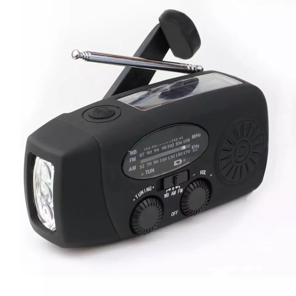 Multifunctional Emergency Radio with Flashlight and SOS Alarm
