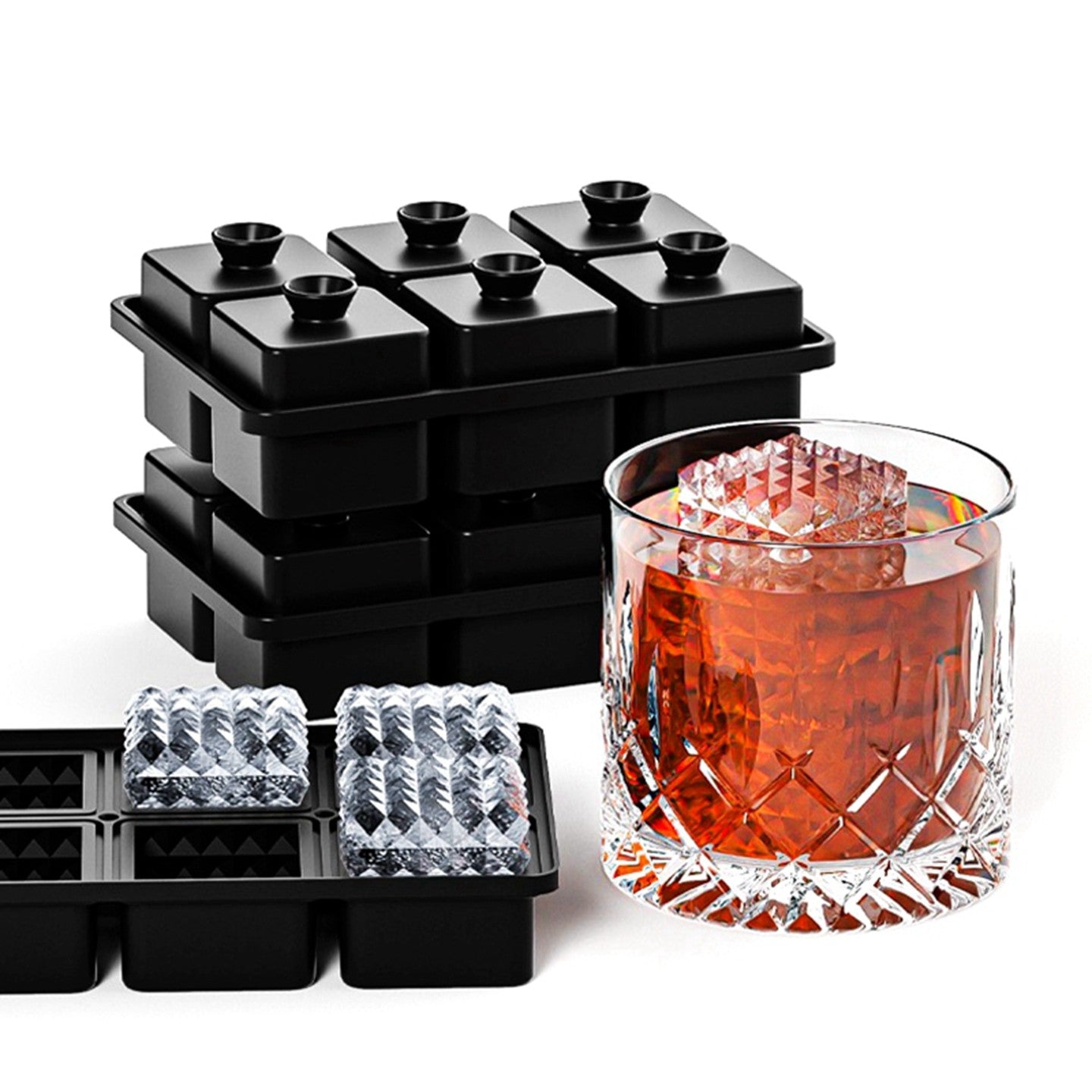 6-Cavity Whiskey Ice Ball and Cube Mold
