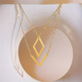 Geometric Gold Plated Stainless Steel Necklace