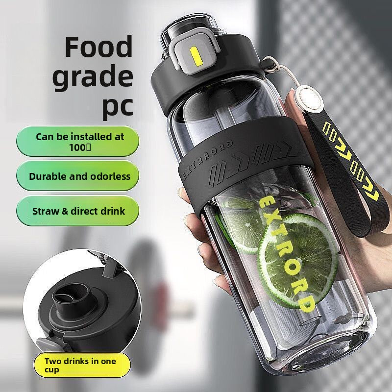 Gourde de sport avec paille