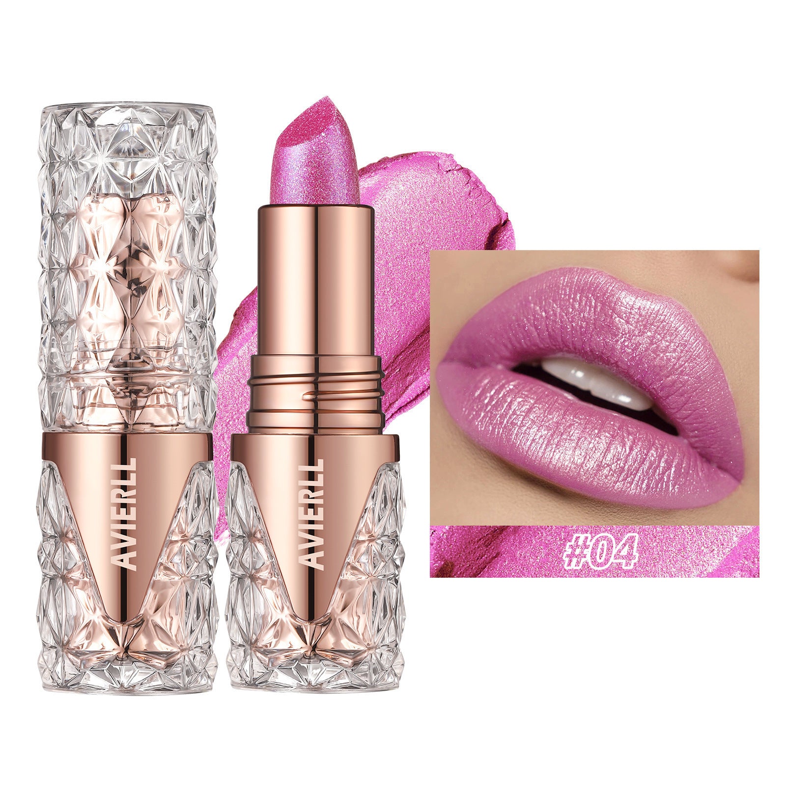 Waterproof Pearlescent Fine-Shimmer Lipstick