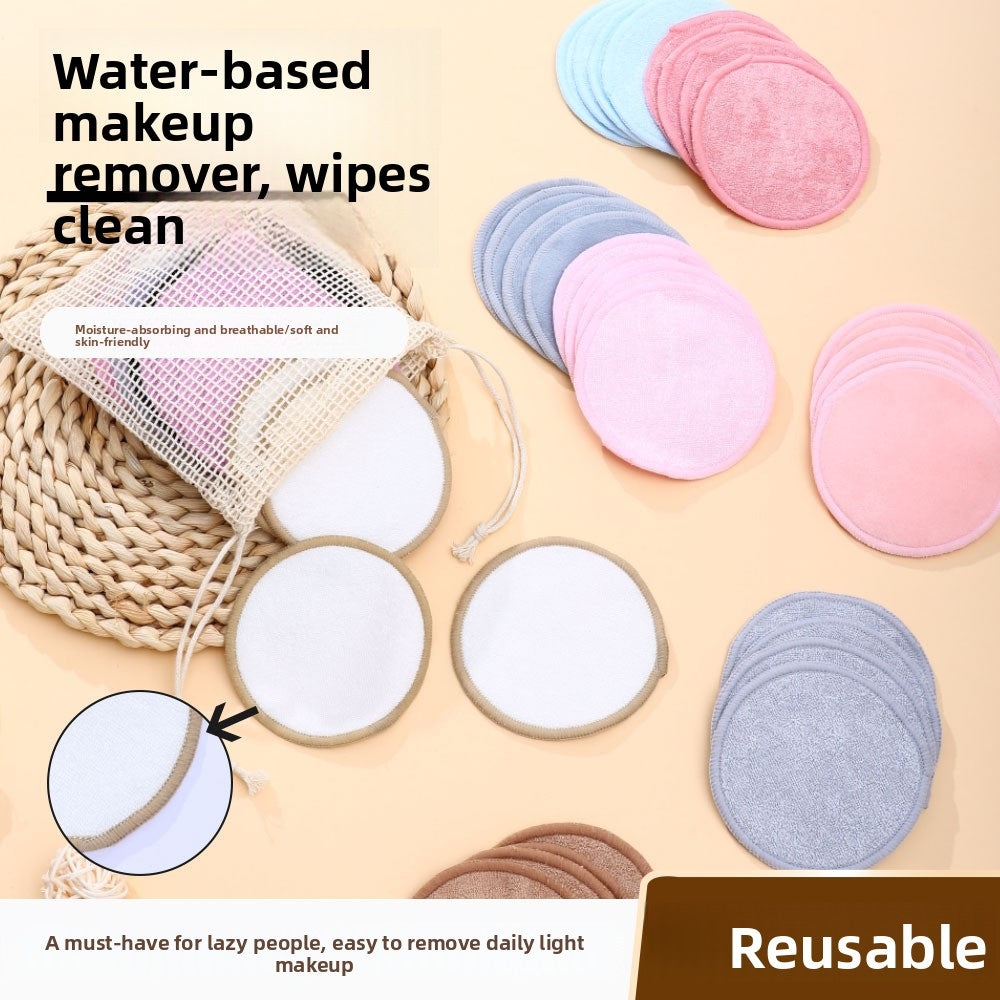 Bamboo fiber makeup remover pad