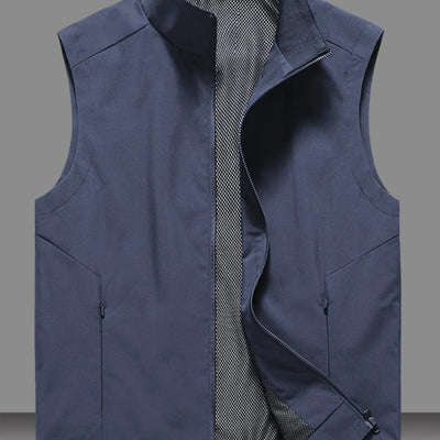 Men's Plus Size Zip Up Vest Coat