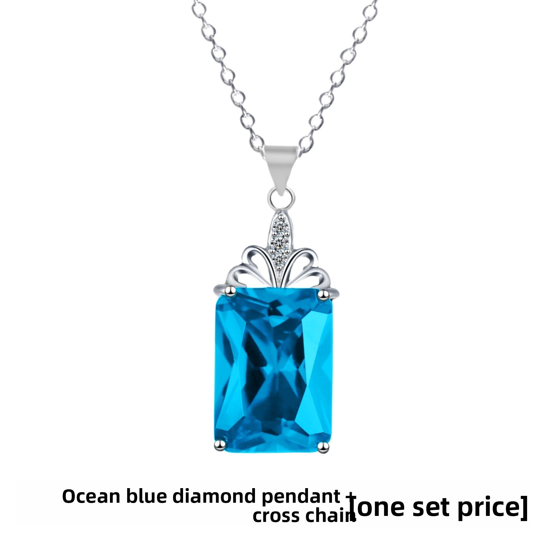 Geometric Gemstone Pendant with 18K Gold Plating