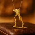Dog Silhouette Gold Plated Necklace