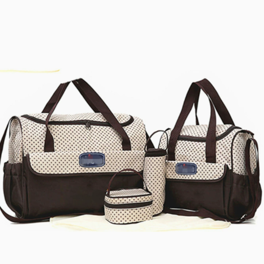 Quilted Plaid Mommy Bag with Diaper Storage