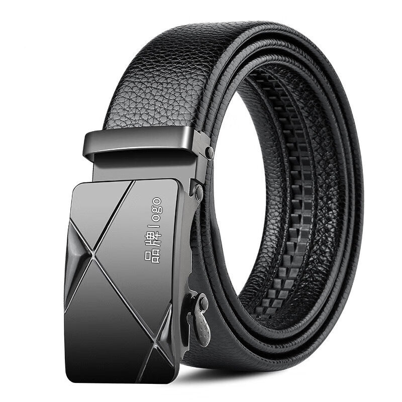 Mens Automatic Buckle Leather Belt