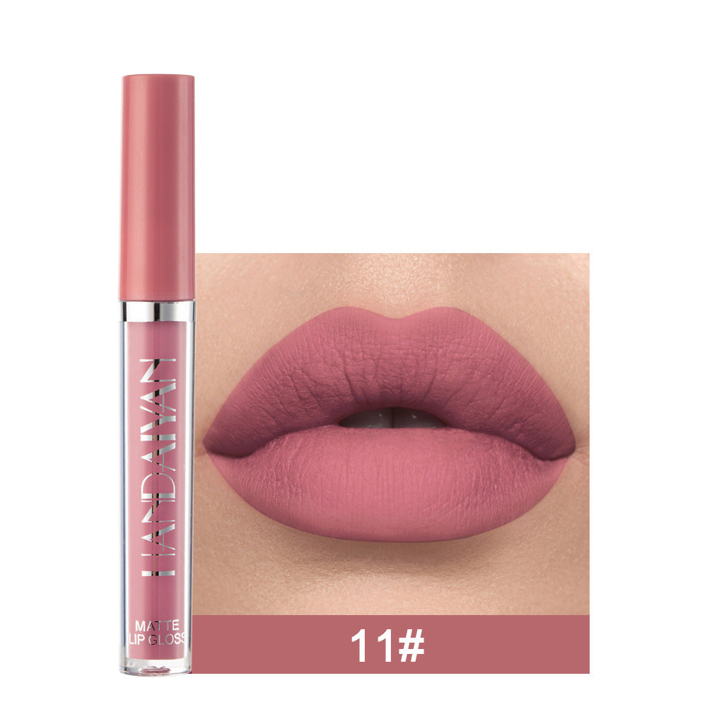 12-Farben Matter Lip Glaze Flüssiger Lippenstift wasserfest langanhaltend | 12-Color Matte Lip Glaze Liquid Lipstick Waterproof Long-Lasting
