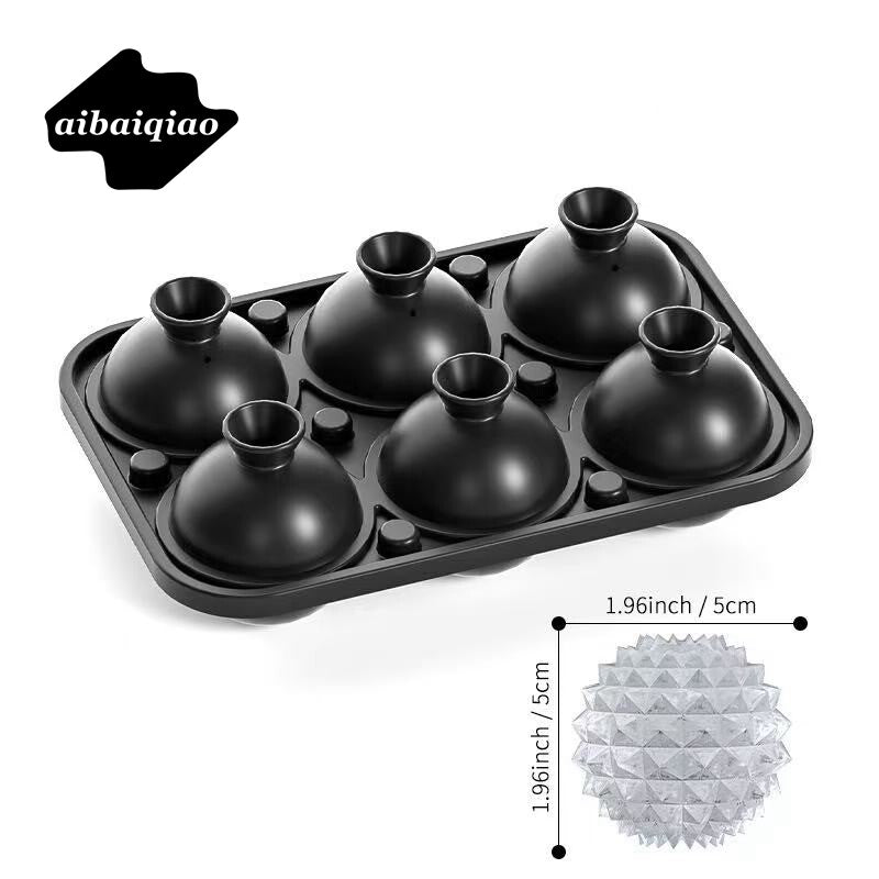 6-Cavity Whiskey Ice Ball and Cube Mold