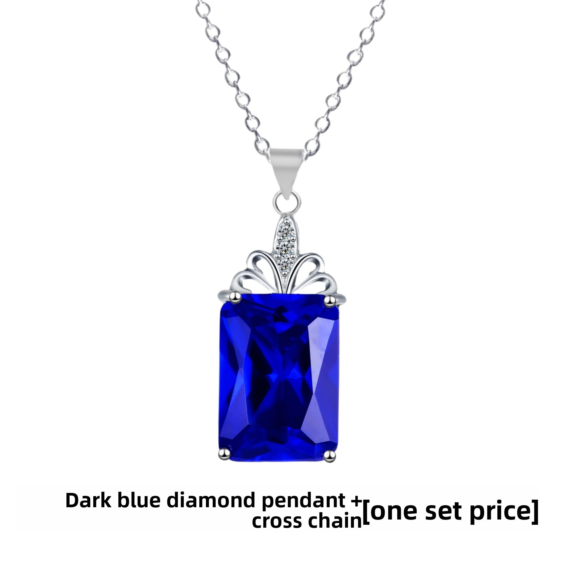 Geometric Gemstone Pendant with 18K Gold Plating