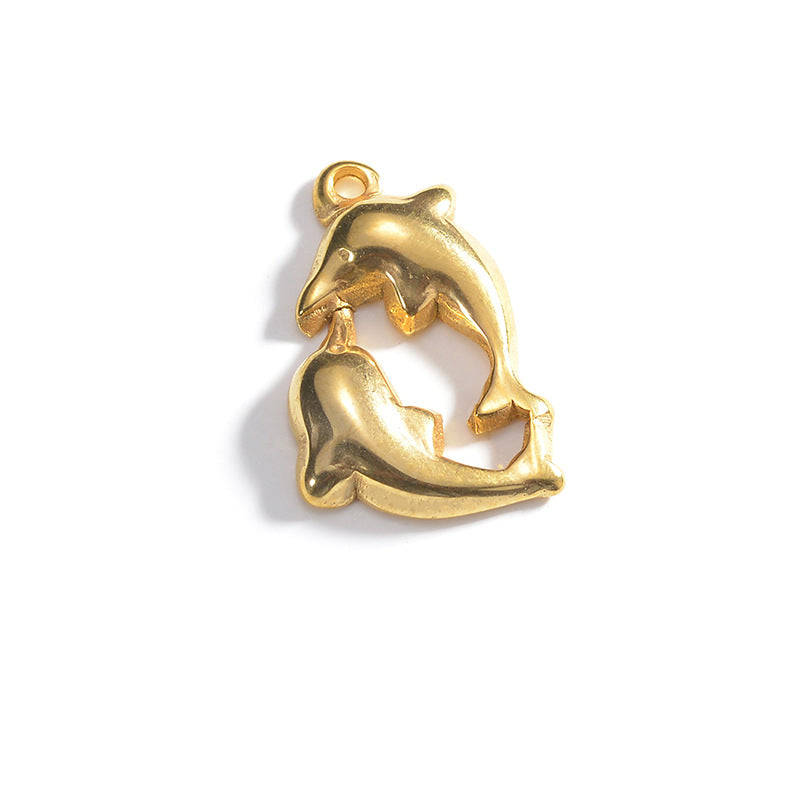 Electroplated Gold Bracelet with Pendant