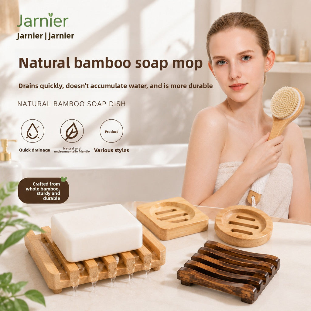 Retro Wooden Soap Holder Dish