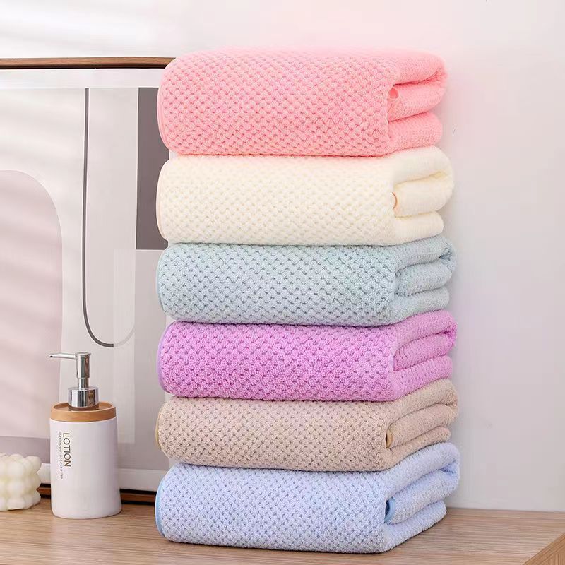 Coral Velvet Bath and Face Towel