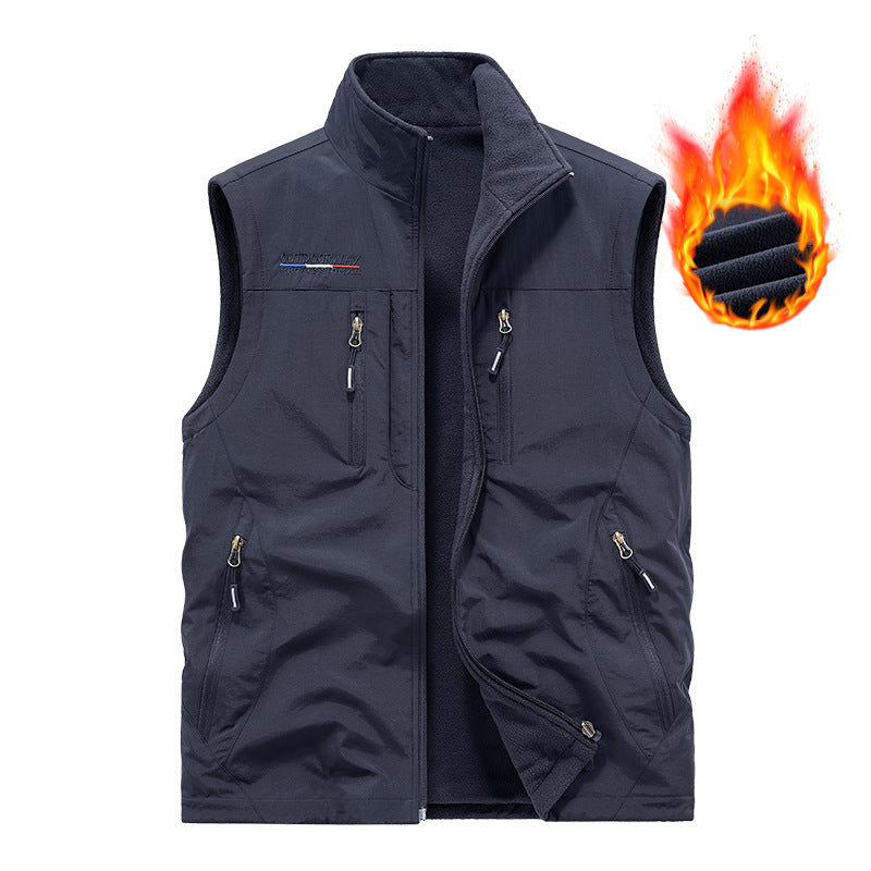 Mens Quick-Drying Multi-Pocket Outdoor Vest