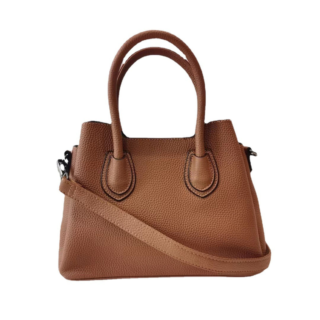 Genuine Leather Women Crossbody Bucket Bag