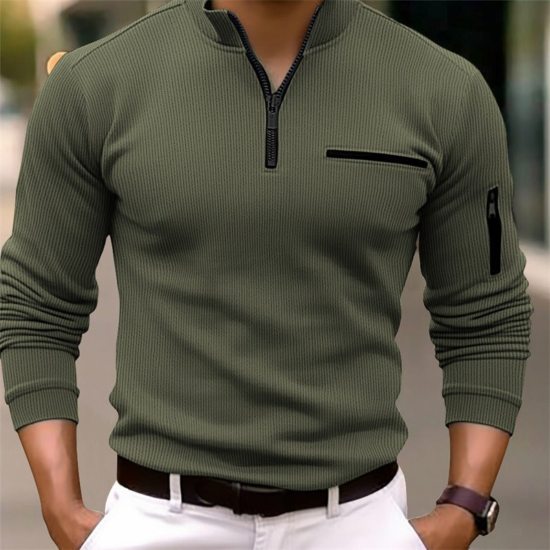 Mens Striped Short Sleeve Polo Shirt