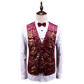 Gold-embossed casual formal vest waistcoat