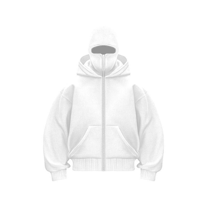 Mens Color Block Hooded Zip Sweatshirt