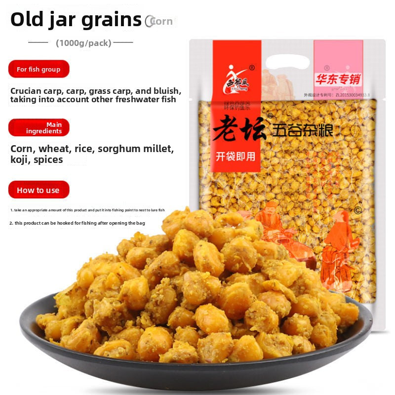 Old-timer brine mixed grain base fishing bait
