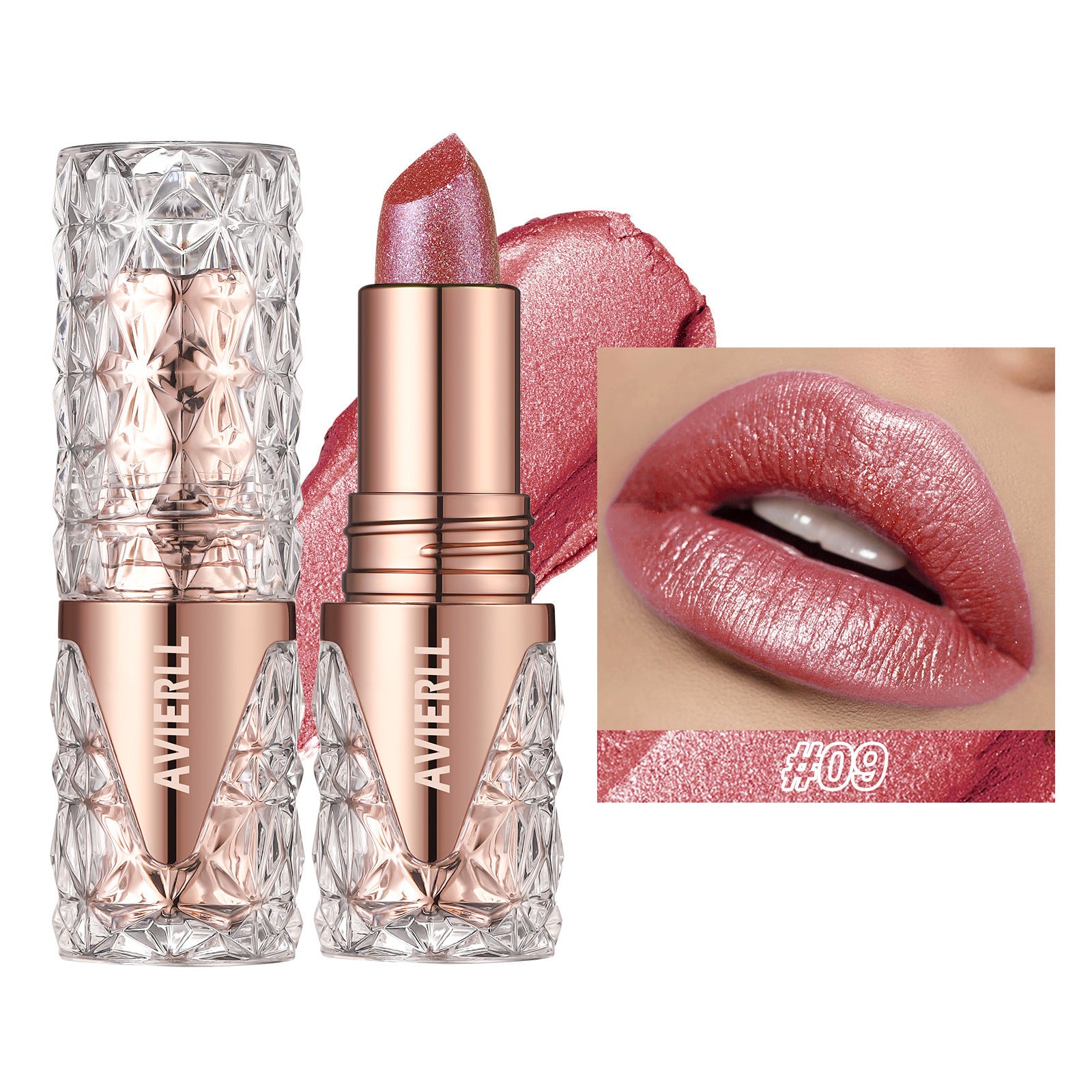 Waterproof Pearlescent Fine-Shimmer Lipstick
