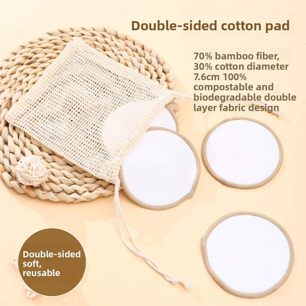 Bamboo fiber makeup remover pad