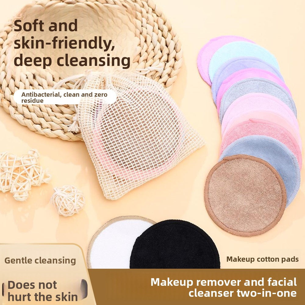 Bamboo fiber makeup remover pad