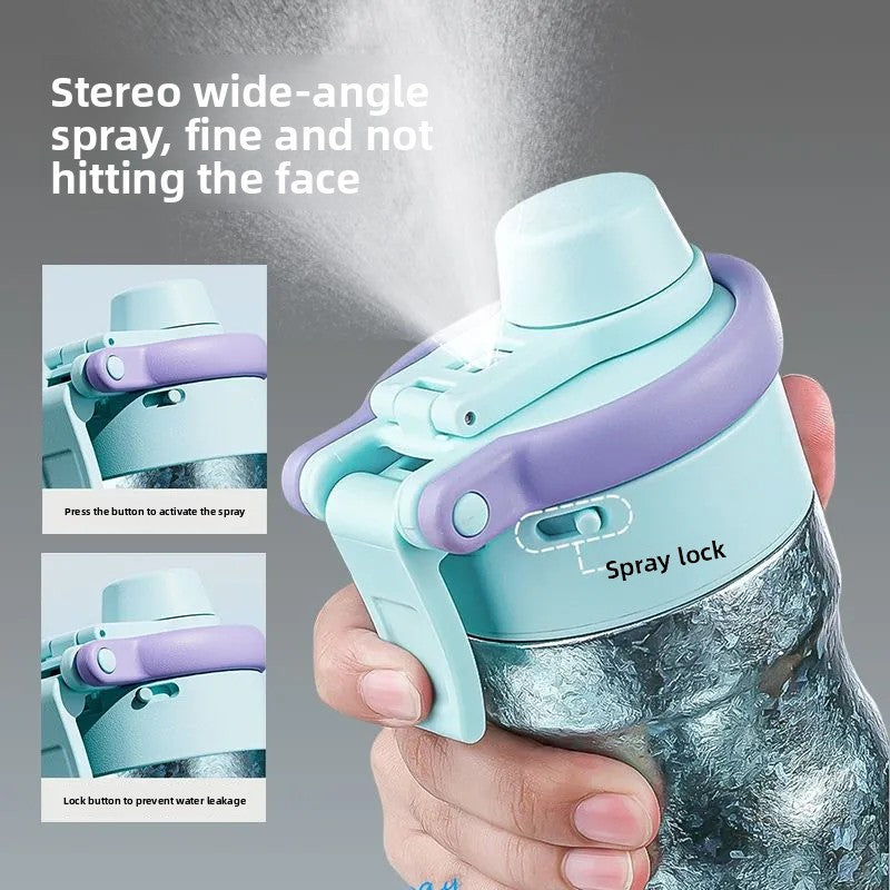 Pure titanium sports spray bottle