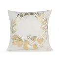 Gold-stamped throw pillow cover