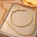 Goldkette Hanfseil