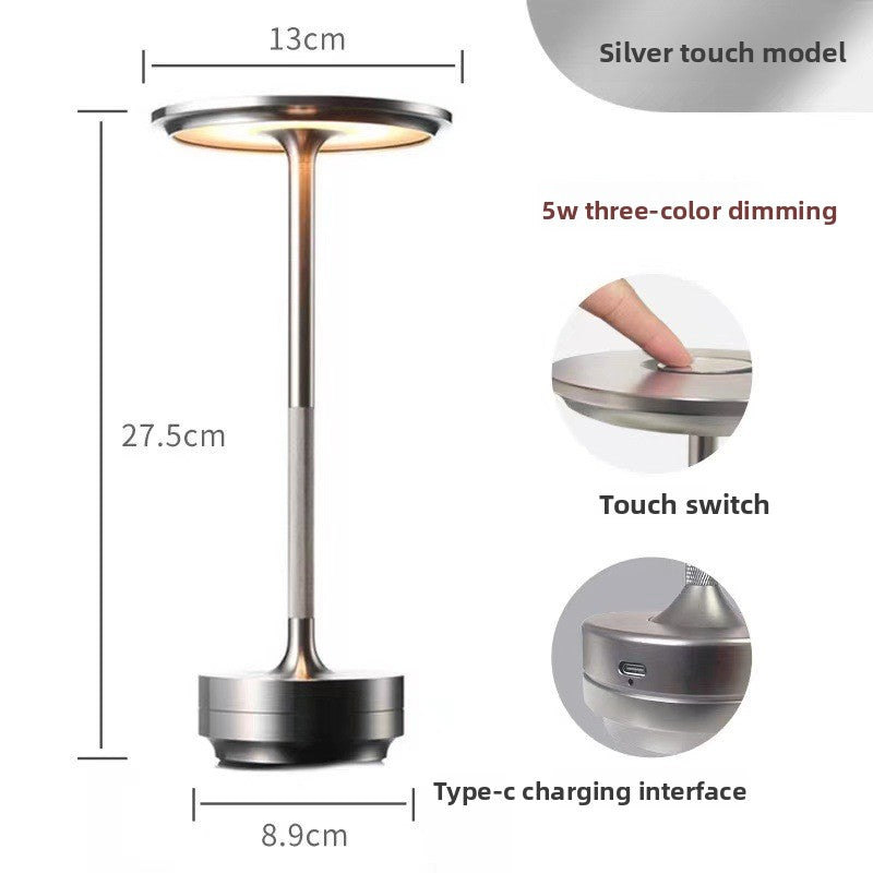 Modern Touch Control All-Aluminum I-Shaped Desk Lamp