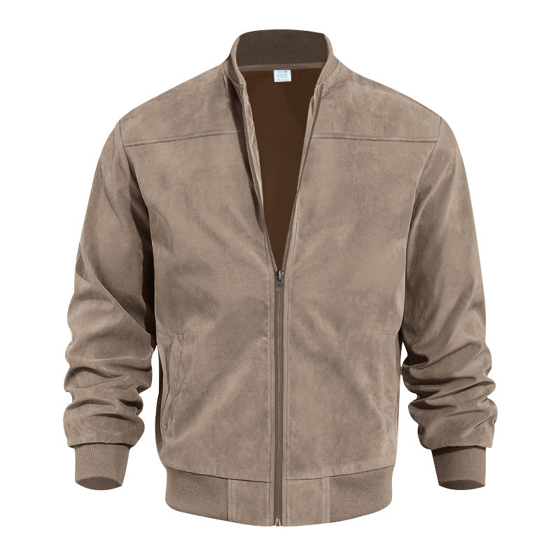 Blouson bombardier en daim pour homme