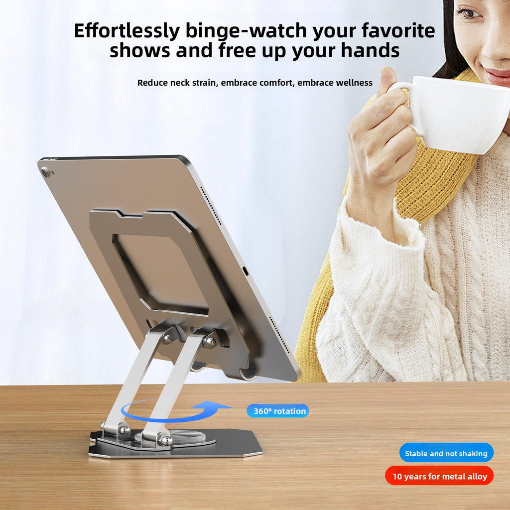 Rotating All-Metal Notebook Folding Tablet Desktop Stand