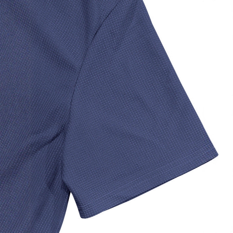 Herren Polo-Sport-Set Waffelstruktur Top & Shorts M–3XL | Men's Waffle Texture Lapel Polo Sport Set Top & Shorts M–3XL