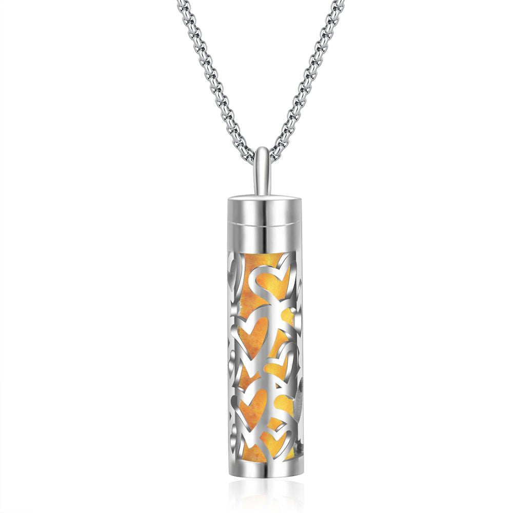 Stainless Steel Perfume Diffuser Pendant Necklace