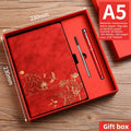 A5 Imitation Leather Notebook Gift Set with Gold Stamping