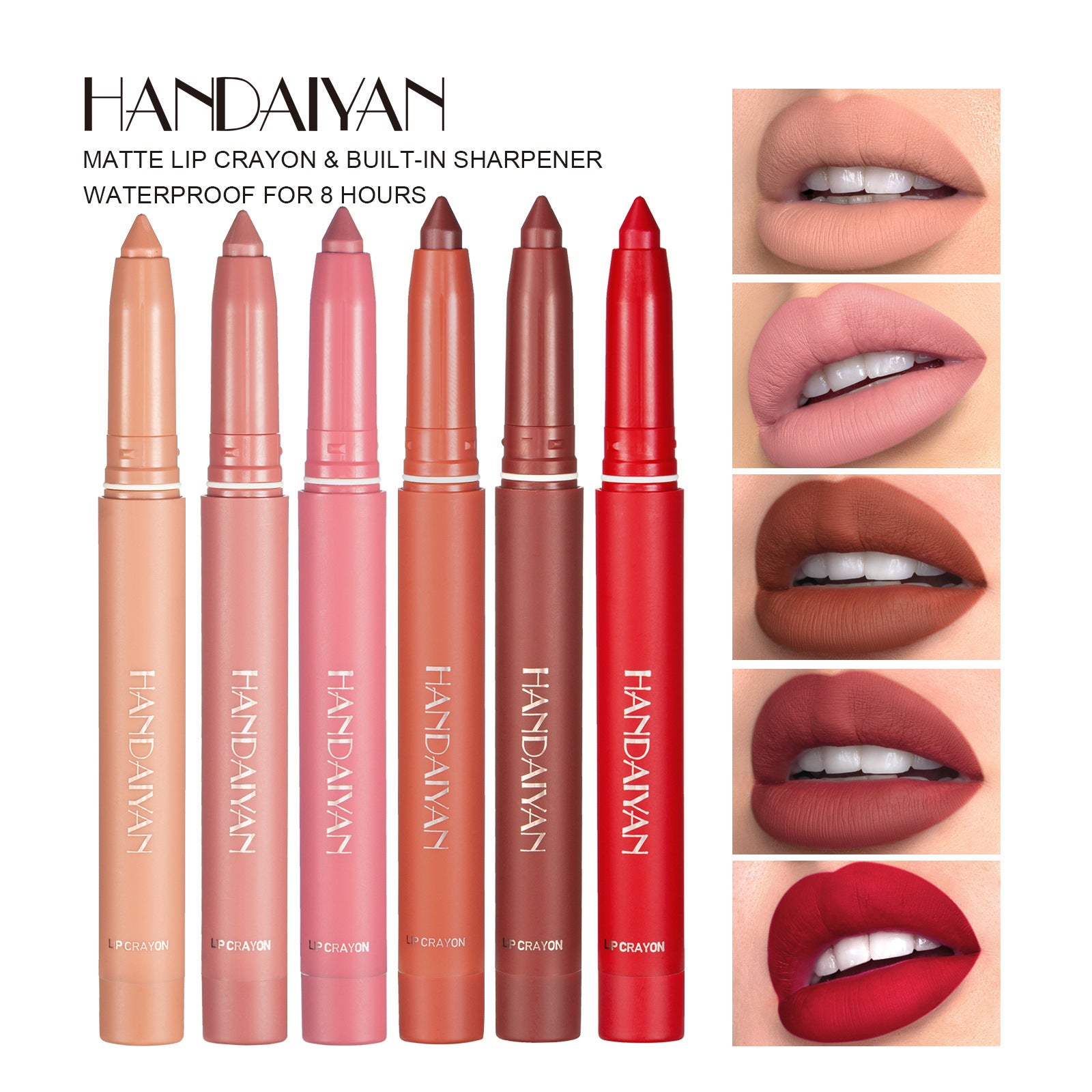 Matte Lipstick Lip Liner Dual Use Pen