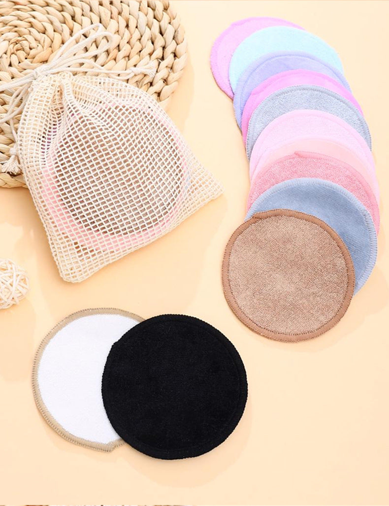 Bamboo fiber makeup remover pad